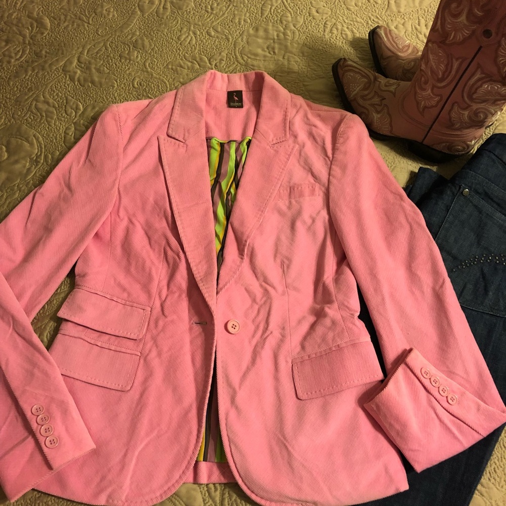 Pink Tailorbyrd Shirtmaker & Co Corduroy Blazer/Jacket